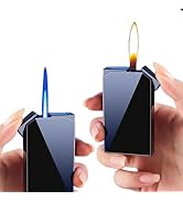 Lighter with Two Flames, Switchable Torch Lighter and Soft Flame Lighter, butane lighter,Creative...