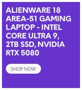 Alienware 18 Area-51 Gaming Laptop Intel Core Ultra 9 2TB SSD NVIDIA RTX 5080
