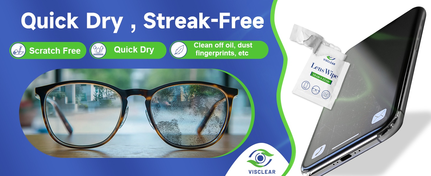 Lens Wipes; eyeglass cleaning wipes; eye glasses cleaner wipes; glasses cleaner wipes