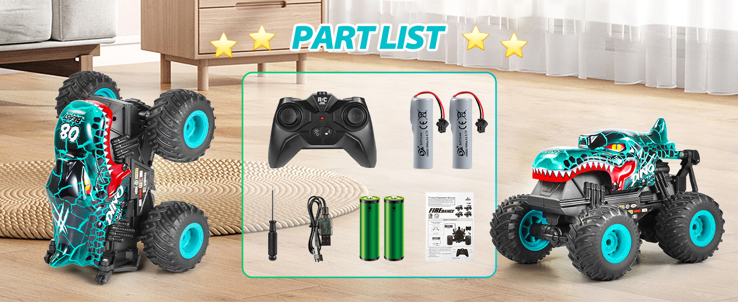 remote control monster truck cyan