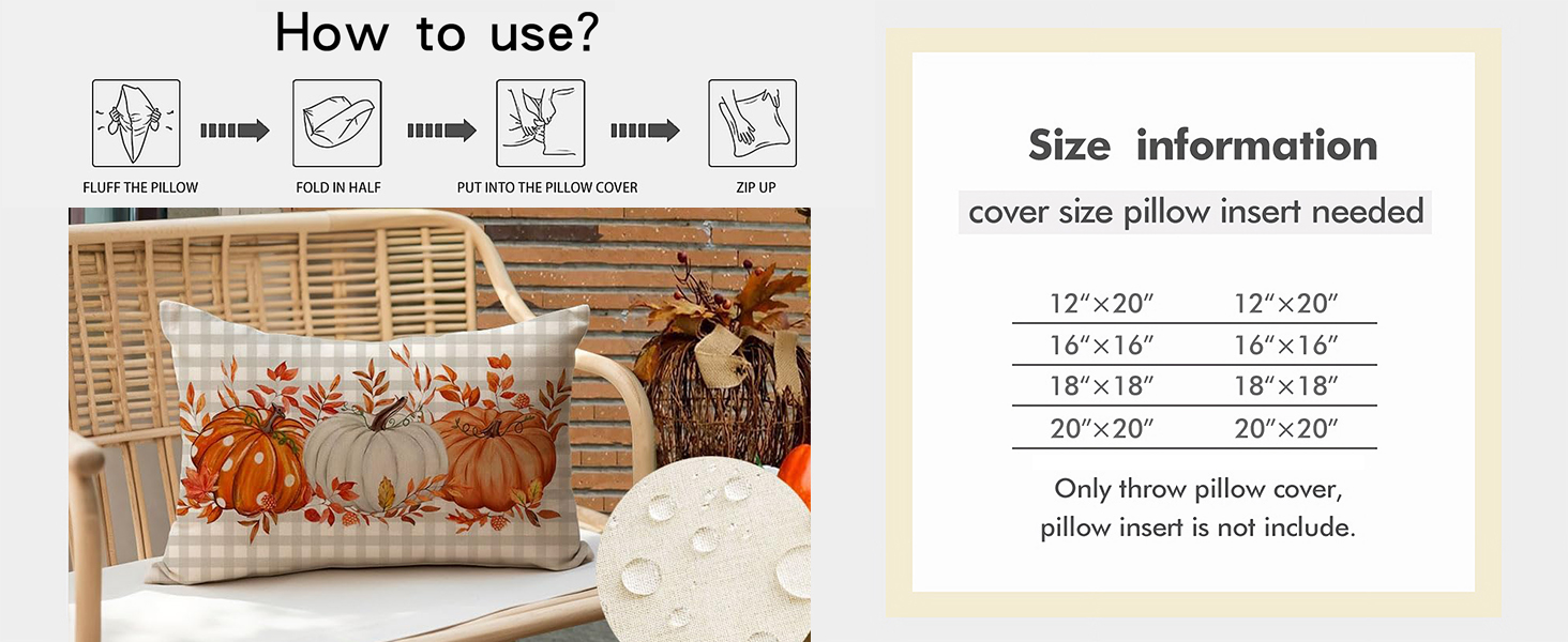 fall outdoor pillows waterproof