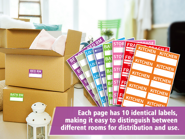 Home Moving Labels
