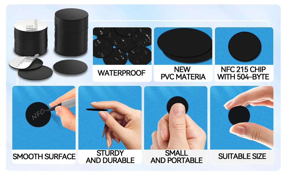 black nfc tags