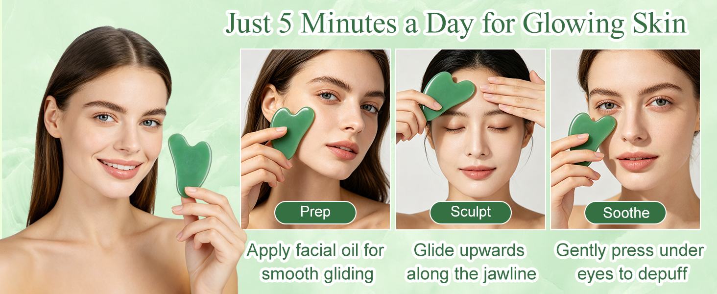 Crafted for daily skincare, this jade gua sha resists chipping or cracking