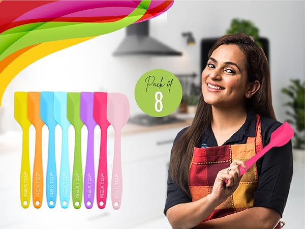 Nextop kitchen spatula, non-stick spatula, heat-resistant spatula, silicone spatula flexible spatula