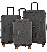 Wrangler ATG Outland Expandable Hardside Luggage, Gull Gray, 3 Piece Set