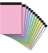 8.5 x 11 Legal Pads, Colored Legal Pads, Wide Ruled, 12 Pack Note Pads 8.5 x 11, Multicolor Perfo...