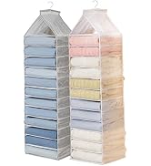 AARAINBOW 2 Packs Yoga Legging Storage Organizer Hanging Clothes Storage Shelf Short, Foldable Ha...