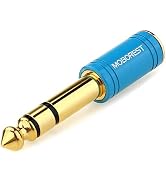 MOBOREST 1/4'' to 3.5mm Stereo Pure Copper Adapter (1BLUE)
