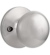 Probrico Half Dummy Door Knob,Stain Nickel Finish, Single Side Flat Ball Style, Non-Turning Close...