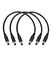 5.5mm x 2.1mm 12V DC Power Cable 3-Pack,DC5521 Male to Male Extension Cable 18AWG for CCTV Survei...