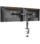 Bracwiser Dual Fully Adjustable Monitor Arm Stand Mount Fits Two Screen 13-32 inch 22lbs for Moni...