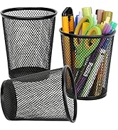 MaxGear Pen Holder for Desk, Premium Mesh Metal Pencil Holder Pen Cup Marker Holder Makeup Brush ...