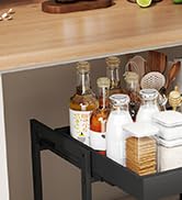 Golener Pull Out Cabinet Organizer - 2 Tiers Expandable Pull-Out Drawers for Kitchen Cabinets, 2 ...