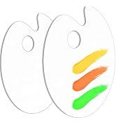 Hulameda 2Pcs Acrylic Paint Palette with Thumb Hole Paint Pallet for Adults or Kids,Easy Clean No...