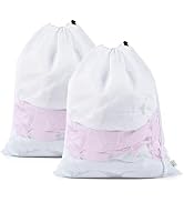 OTraki 20 x 24 inch Small Laundry Mesh Bag 2 Pack Drawstring Dirty Clothes Washing Bags Heavy Dut...