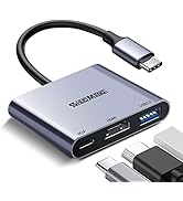 USB C to HDMI Multiport Adapter, 3-in-1 Type-C Hub with 4K HDMI, USB 3.0 Port, 100W PD Fast Charg...