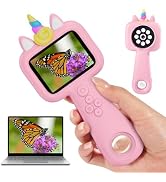 Magnifying, 2.4" Microscope for Kids, 600X-4800X Handheld Digital Miniscope, Portable Pocket Magn...