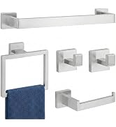Twirobt 5 Piece Bathroom Towel Bar Set - SUS304 Stainless Steel Brushed Nickel Bath Towel Holder,...