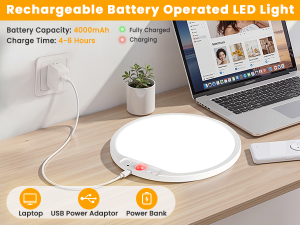 cordless no wiring led light ceiling mounted