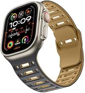 Maledan Compatible with Apple Watch Ultra 2 3 Band, Compatible with Apple Watch Bands for Men 44m...