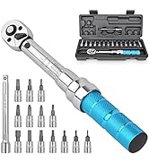 Bike Torque Wrench Set, 1/4 Inch Drive Torque Wrench 2 to 14 Nm Bicycle Tool Kit for MTB Mountain...