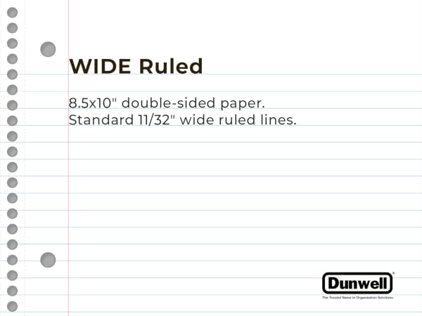 WIDE ruled paper