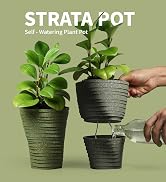 QUALY Strata Pot Self-Watering Planter Pot Made of Recycled foil Packaging (RFOIL) Modern Decorat...