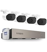 Anlapus 5MP Wired Security Camera System, Human Vehicle Detection, Night Vision, Audio Recording,...