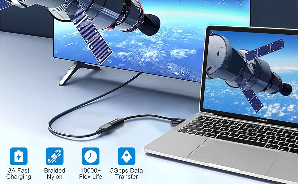 2-in-1 USB C/Micro to USB Adapter