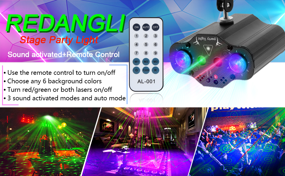 Stage party lights sound activated