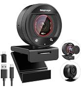 Galyimage 4K Webcam with Mics 1080P 60fps Streaming Web Cam for PC Laptop | PDAF Autofocus Webcam...
