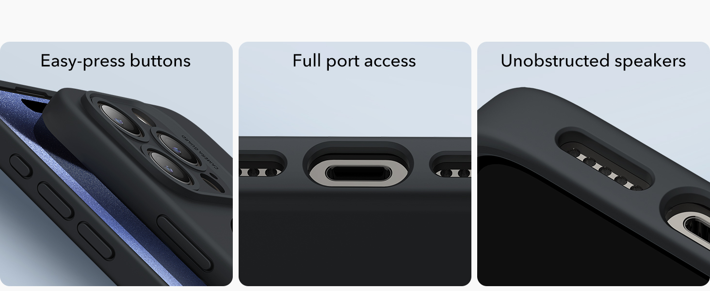 ESR for iPhone 15 Pro Case with MagSafe, Cloud Series, Black