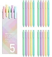 Lanxivi 20 Pieces Gel Ink Pens Black Refill, Quick Dry Retractable Ink Pens Rolling Ball Pens 0.5...