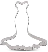 LILIAO Wedding Dress Cookie Cutter for Wedding/Engagement - 4 x 4.3 inches - Stainless Steel
