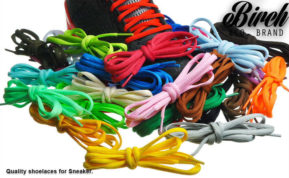 Birch oval shoelaces