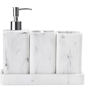 YMXYJM Bathroom Accessories Set, 4 Pcs Bathroom Accessory Set, Soap Dispenser, Toothbrush Holder,...