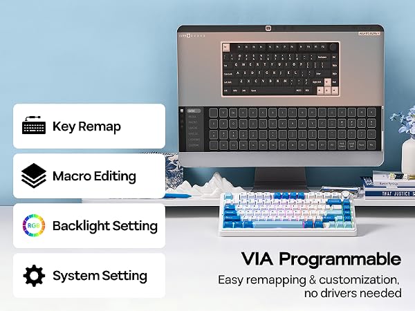 F75 wireless gaming keyboard