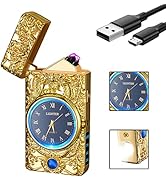 SKRFIRE Unique Dragon Dual Arc Plasma Lighter - USB Rechargeable, Windproof, Flameless, Butane Fr...