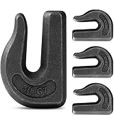 XHMAXE 4Pcs 3/8'' Weld-On Grab Hooks, Grade 70 Clevis Grab Chain Hooks, Heavy Duty Forged Grade T...