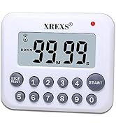 XREXS Digital Kitchen Timer Magnetic Countdown Up Cooking Timer Clock with Magnet Back and Clip, ...