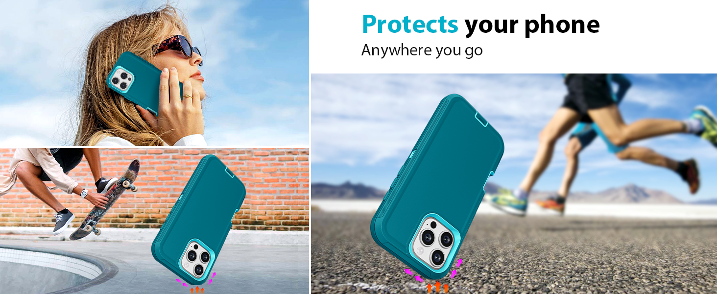 Jelanry iphone 16 pro max phone Case Heavy Duty Rugged Dual-Layer Protection Shockproof Dropproof