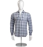 Male Glossy White ½ Body Mannequin - with Base - 54"" H