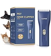 Dog Grooming Kit Clipper for Thick Coat Low Noise Cordless Cat Hair Trimmer Rechargeable Shaver P...