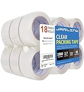 JARLINK Clear Packing Tape (18 Rolls), Heavy Duty Packaging Tape for Shipping Packaging Moving Se...