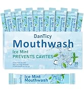 Mouthwash Travel Size, Alcohol-Free Mouthwash, Portable, Fresh Breath, Mini Packets, Ice Mint, 30...