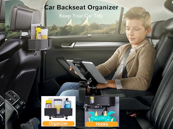 Car Headrest Cup Holder for Back Seat Organizer