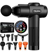 TOLOCO Massage Gun, Deep Tissue Back Massage for Athletes for Pain Relief, Percussion Massager wi...