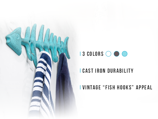 fish bones wall mounted towel rack comfify