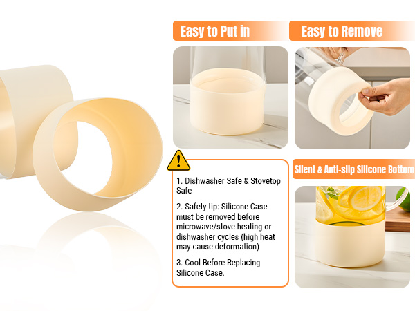 Removable, washable, silent and non-slip silicone cover